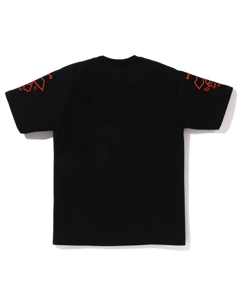 T Shirts Bape Football Noir Homme | RMO-69310330